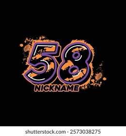 Racing number for motorbike and car template vector