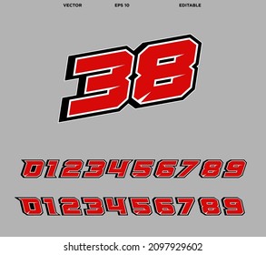Racing Number Motorcycle Decals Template Stock Vector (Royalty Free ...