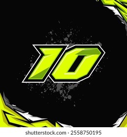 Racing number race design vector 