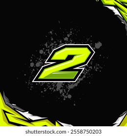 Racing number race design vector 