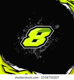 Racing number race design vector 