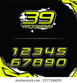 Racing Number start Design Template