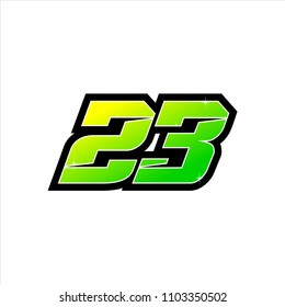 Racing number, start racing number, sport race number 23. vector illustration eps 10