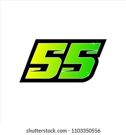 Racing Number Start Racing Number Sport Stock Vector (Royalty Free ...