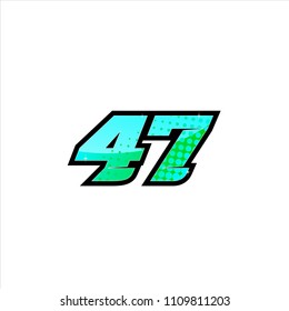 Racing Number Start Racing Number Sport Stock Vector (Royalty Free ...