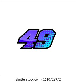 Racing Number Start Racing Number Sport Stock Vector (Royalty Free ...