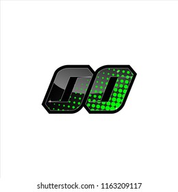 Racing number, number start racing, sport race number 00 with halftone style vector illustration eps 10