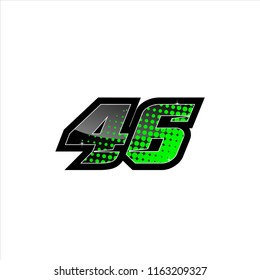 Racing Number Number Start Racing Sport Stock Vector (Royalty Free ...