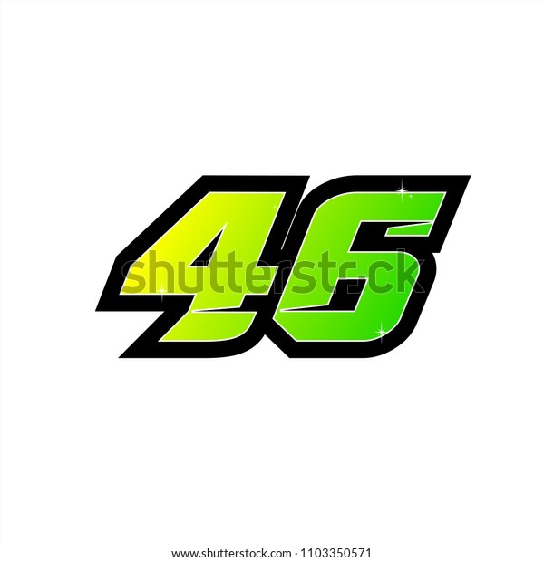 Racing number, start racing number,\
sport race number 46. vector illustration eps\
10