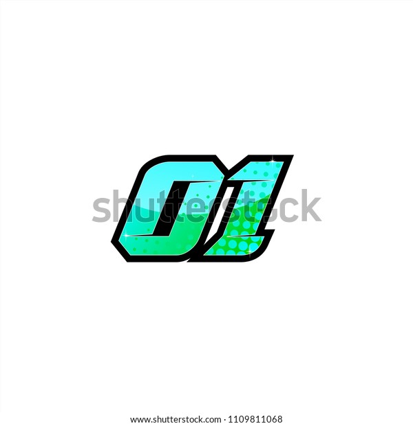 Racing number,\
start racing number, sport race number 01 with halftone dots style\
vector illustration eps\
10