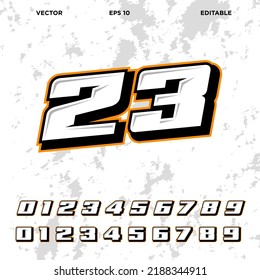 Racing Number Sticker Design Bike Stock Vector (Royalty Free ...