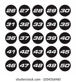 Racing Number Vector