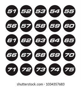 Racing Number Vector