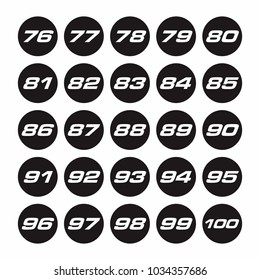 Racing Number Vector