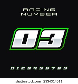 Racing Number Vector Design Template