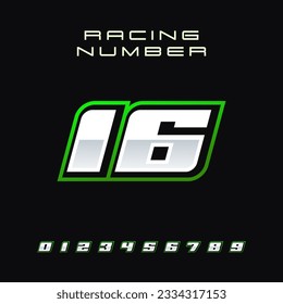 Racing Number Vector Design Template