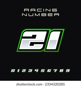 Racing Number Vector Design Template