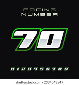 Racing Number Vector Design Template