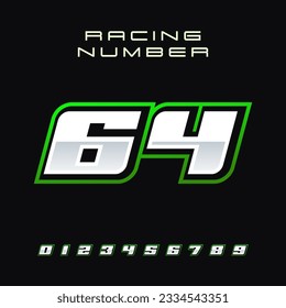 Racing Number Vector Design Template