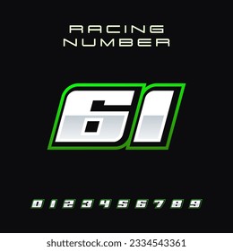 Racing Number Vector Design Template