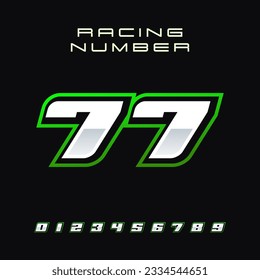 Racing Number Vector Design Template
