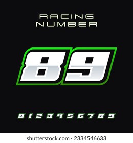 Racing Number Vector Design Template