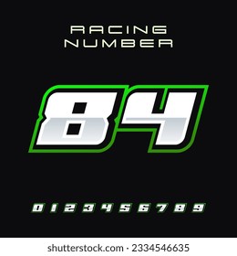 Racing Number Vector Design Template