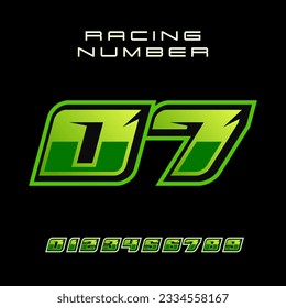 Racing Number Vector Design Template