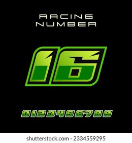 Racing Number Vector Design Template