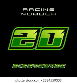 Racing Number Vector Design Template