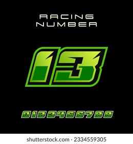 Racing Number Vector Design Template