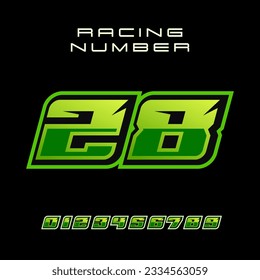 Racing Number Vector Design Template