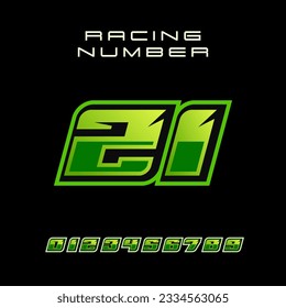 Racing Number Vector Design Template