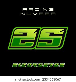 Racing Number Vector Design Template
