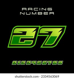 Racing Number Vector Design Template