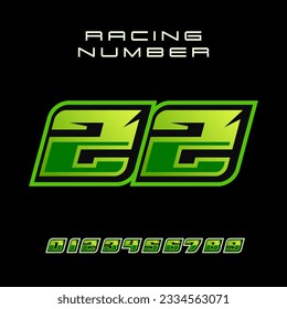 Racing Number Vector Design Template