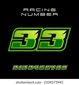 Racing Number Vector Design Template