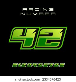 Racing Number Vector Design Template