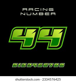 Racing Number Vector Design Template