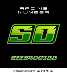 Racing Number Vector Design Template