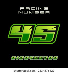 Racing Number Vector Design Template