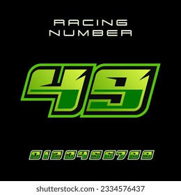 Racing Number Vector Design Template