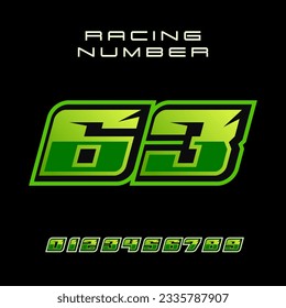 Racing Number Vector Design Template