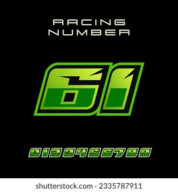 Racing Number Vector Design Template