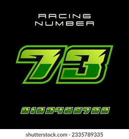 Racing Number Vector Design Template