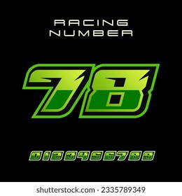 Racing Number Vector Design Template