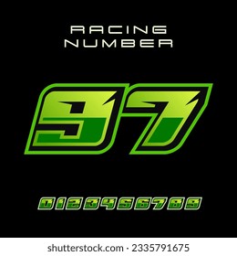 Racing Number Vector Design Template