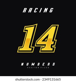 Racing Number Vector Design Template
