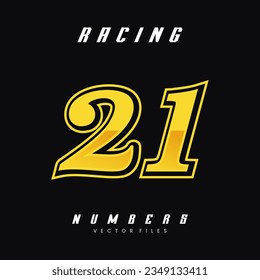 Racing Number Vector Design Template