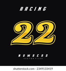 Racing Number Vector Design Template